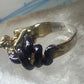 Figurative ring naked lady holding snake band size 7 sterling silver women