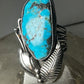 Navajo ring longTurquoise size 6.50 sterling silver women