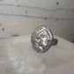 Greco Roman Face ring size 5.75 classical figurative sterling silver women