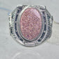Horseshoe  Ring horse western good luck band size 9cowgirl cowboy sterling silver women men