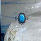 Vintage Turquoise Ring Navajo size 8.75 sterling silver women girls