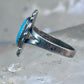 Vintage Turquoise Ring Navajo size 8.75 sterling silver women girls