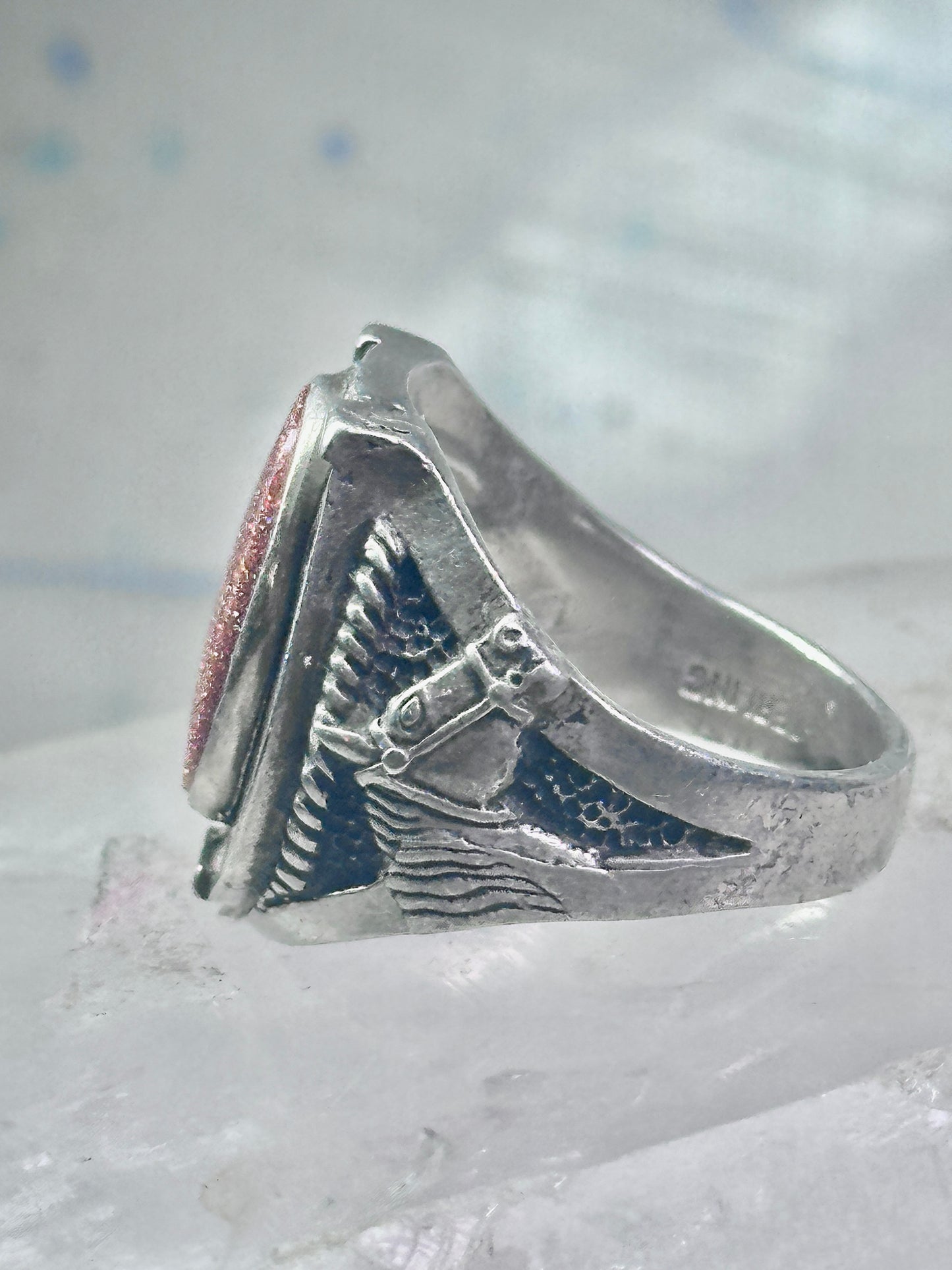 Horseshoe  Ring horse western good luck band size 9cowgirl cowboy sterling silver women men