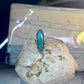 Vintage Long Turquoise Ring Navajo size 7.75 sterling silver women girls