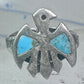 Phoenix Ring Thunderbird turquoise band size 5 figurative sterling silver women girls