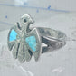 Phoenix Ring Thunderbird turquoise band size 5 figurative sterling silver women girls