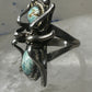 Navajo ant ring turquoise bug insect size 4.2  leaves band sterling silver women girls