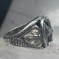 Black Hills Gold Ring horse horseshoe good luck onyx band size 10 cowboy sterling silver women men