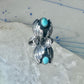 Navajo ring turquoise leaves size 5.5 sterling silver women signed M