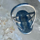 Vintage Long Agate Ring Navajo size 8.25 sterling silver women girls