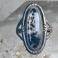 Vintage Long Agate Ring Navajo size 8.25 sterling silver women girls