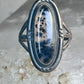 Vintage Long Agate Ring Navajo size 8.25 sterling silver women girls