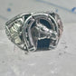 Black Hills Gold Ring horse horseshoe good luck onyx band size 10 cowboy sterling silver women men