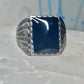 Onyx ring Navajo size 8.75 sterling silver women men signed DL