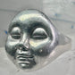 Face Ring moon face handmade artisan band size 8 figurative sterling silver women men