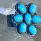 Zuni Ring Turquoise Flower size 8.25 sterling silver women&nbsp;