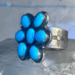 Zuni Ring Turquoise Flower size 8.25 sterling silver women&nbsp;