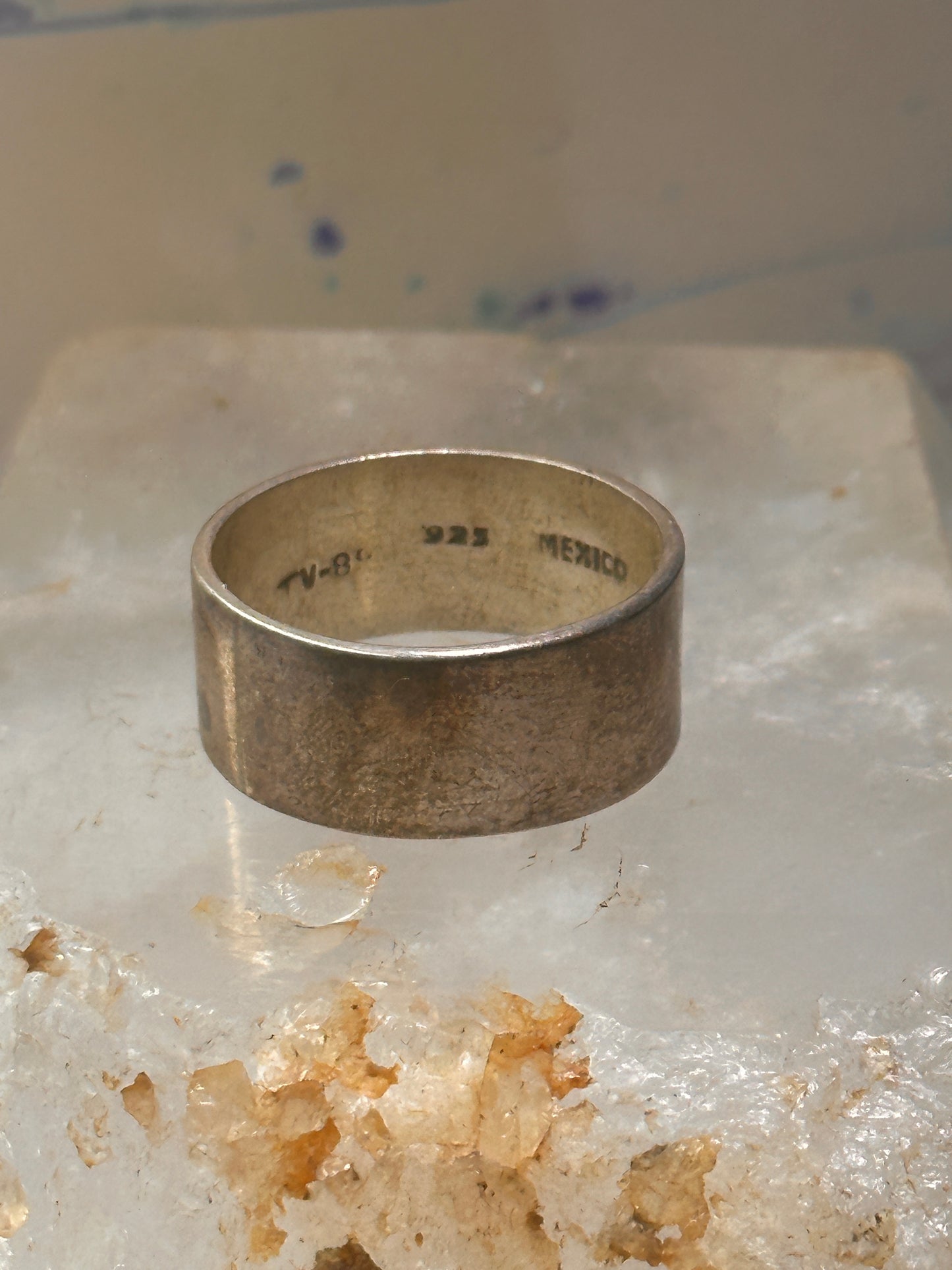 Mexican ring wedding band size 13 sterling silver women men