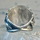 Zuni Ring Turquoise Flower size 8.25 sterling silver women&nbsp;
