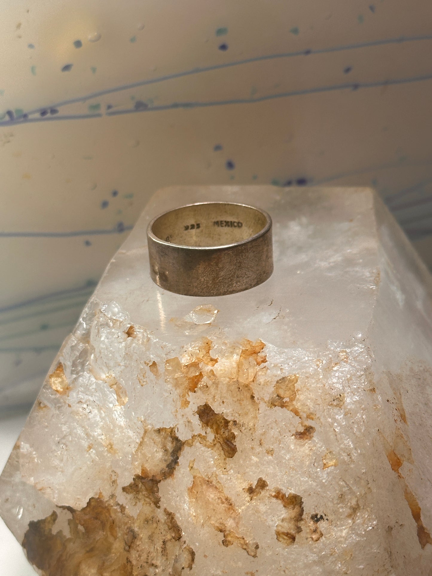 Mexican ring wedding band size 13 sterling silver women men