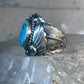 Navajo Ring Turquoise leaves size 10 sterling silver women men