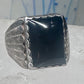 Onyx ring Navajo size 8.75 sterling silver women men signed DL