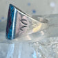 Navajo Ring Turquoise Coral chips size 10 sterling silver women men