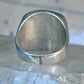Navajo Ring Turquoise Coral chips size 10 sterling silver women men