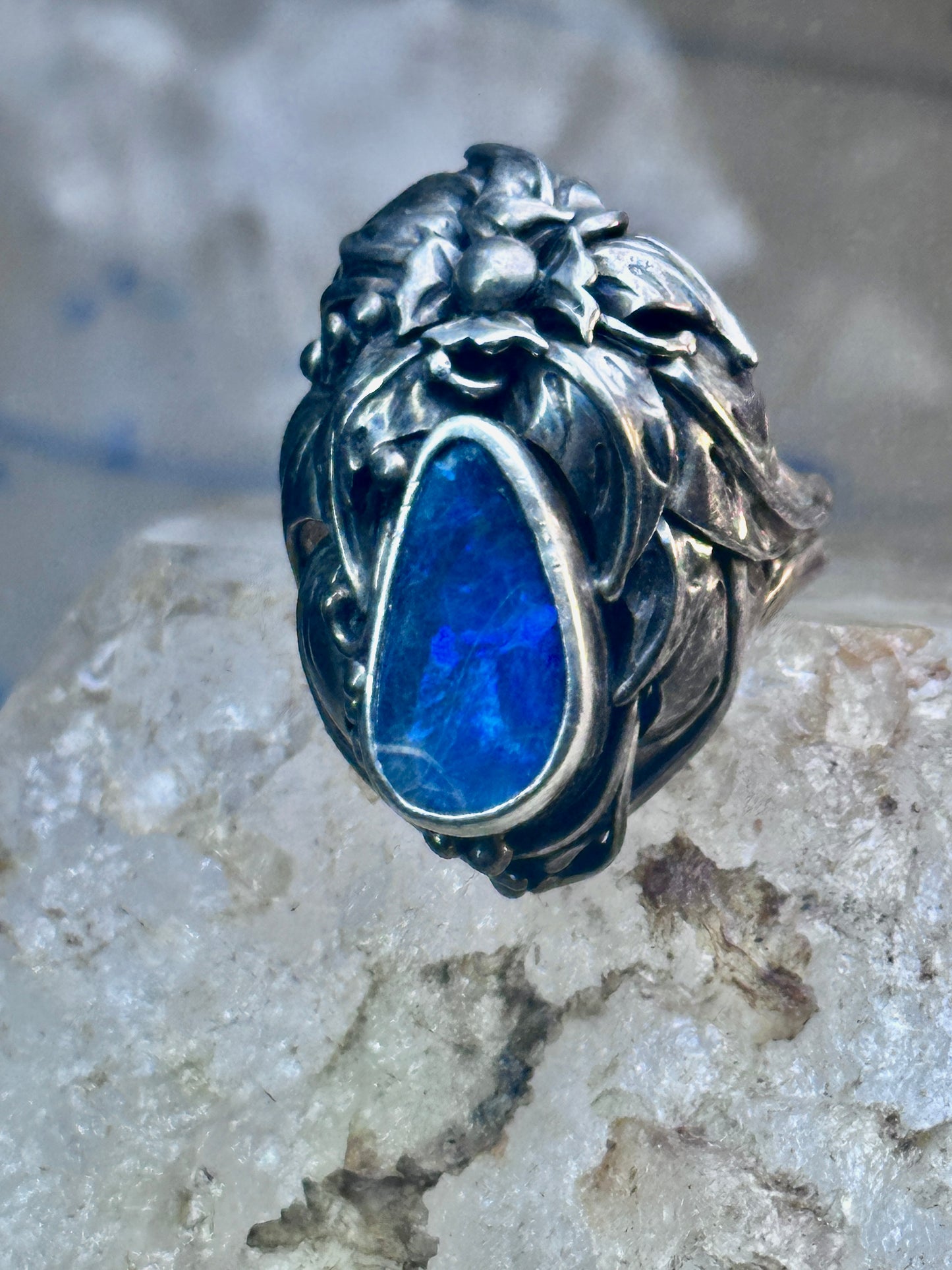 Navajo Ring opal ? size 8.50 sterling silver women men
