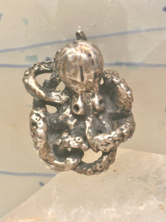 Octopus ring vintage band size 6 sterling silver women men