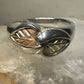 Black Hills Gold ring size 9 leaves band sterling silver band women men