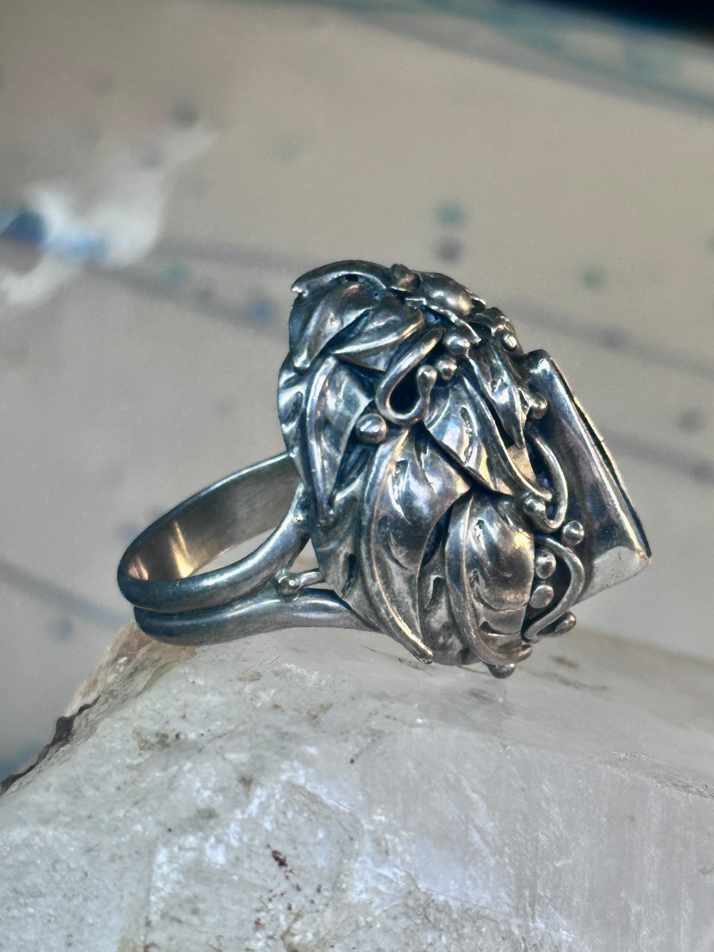 Navajo Ring opal ? size 8.50 sterling silver women men