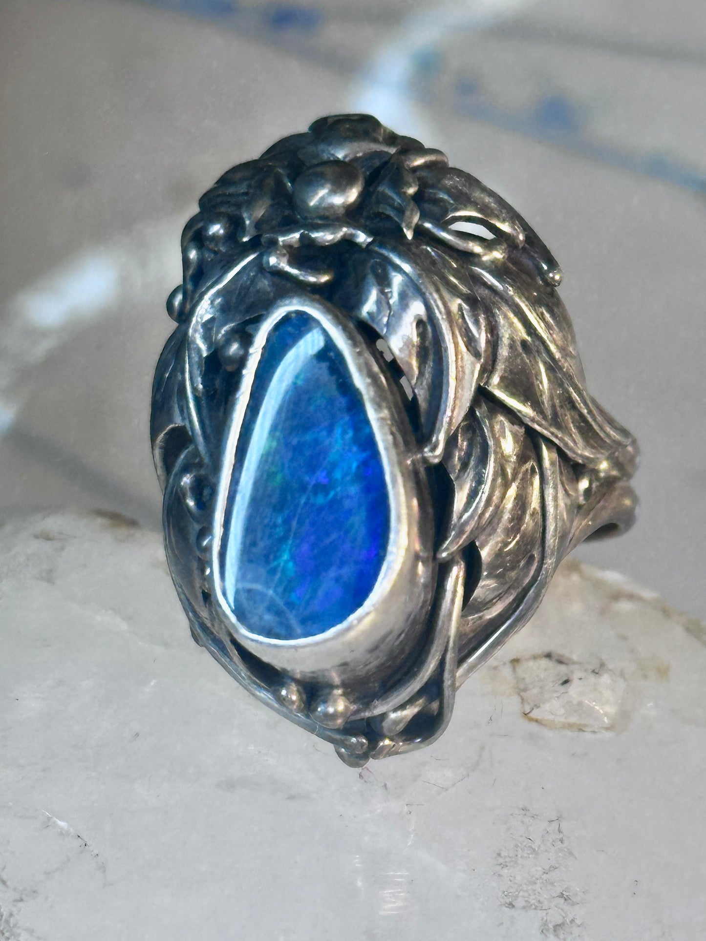 Navajo Ring opal ? size 8.50 sterling silver women men