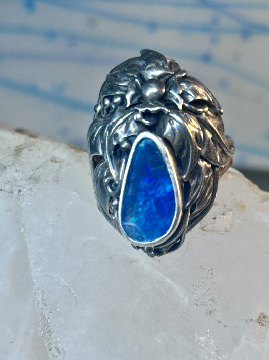 Navajo Ring opal ? size 8.50 sterling silver women men