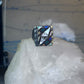 Zuni Ring sun face lapis mother of pearl turquoise size 10.50 sterling silver women men