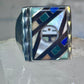Zuni Ring sun face lapis mother of pearl turquoise size 10.50 sterling silver women men