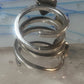 Lilly Barrack ring modernist three gemstone ring Turquoise size 5.5 sterling silver women