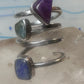 Lilly Barrack ring modernist three gemstone ring Turquoise size 5.5 sterling silver women
