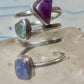 Lilly Barrack ring modernist three gemstone ring Turquoise size 5.5 sterling silver women