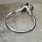 Nude ladies ring holding an onyx world globe size 7.50 sterling silver women
