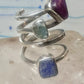 Lilly Barrack ring modernist three gemstone ring Turquoise size 5.5 sterling silver women