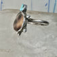 Turtle ring shell turquoise southwest band size 4.25 sterling silver women girls pinky