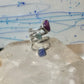 Lilly Barrack ring modernist three gemstone ring Turquoise size 5.5 sterling silver women
