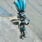Kachina ring turquoise signed size 6 sterling silver women signed AH