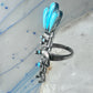 Kachina ring turquoise signed size 6 sterling silver women signed AH