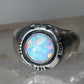 Navajo lab opal ring signed B size 5.75 sterling silver women