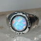 Navajo lab opal ring signed B size 5.75 sterling silver women