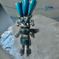 Kachina ring turquoise signed size 6 sterling silver women signed AH