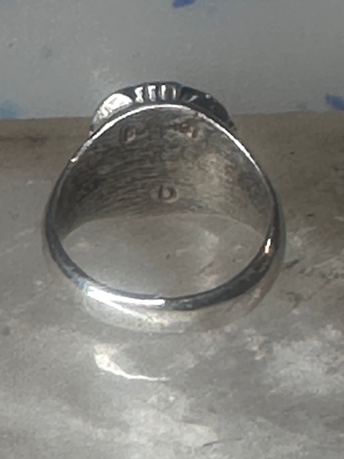 Navajo lab opal ring signed B size 5.75 sterling silver women