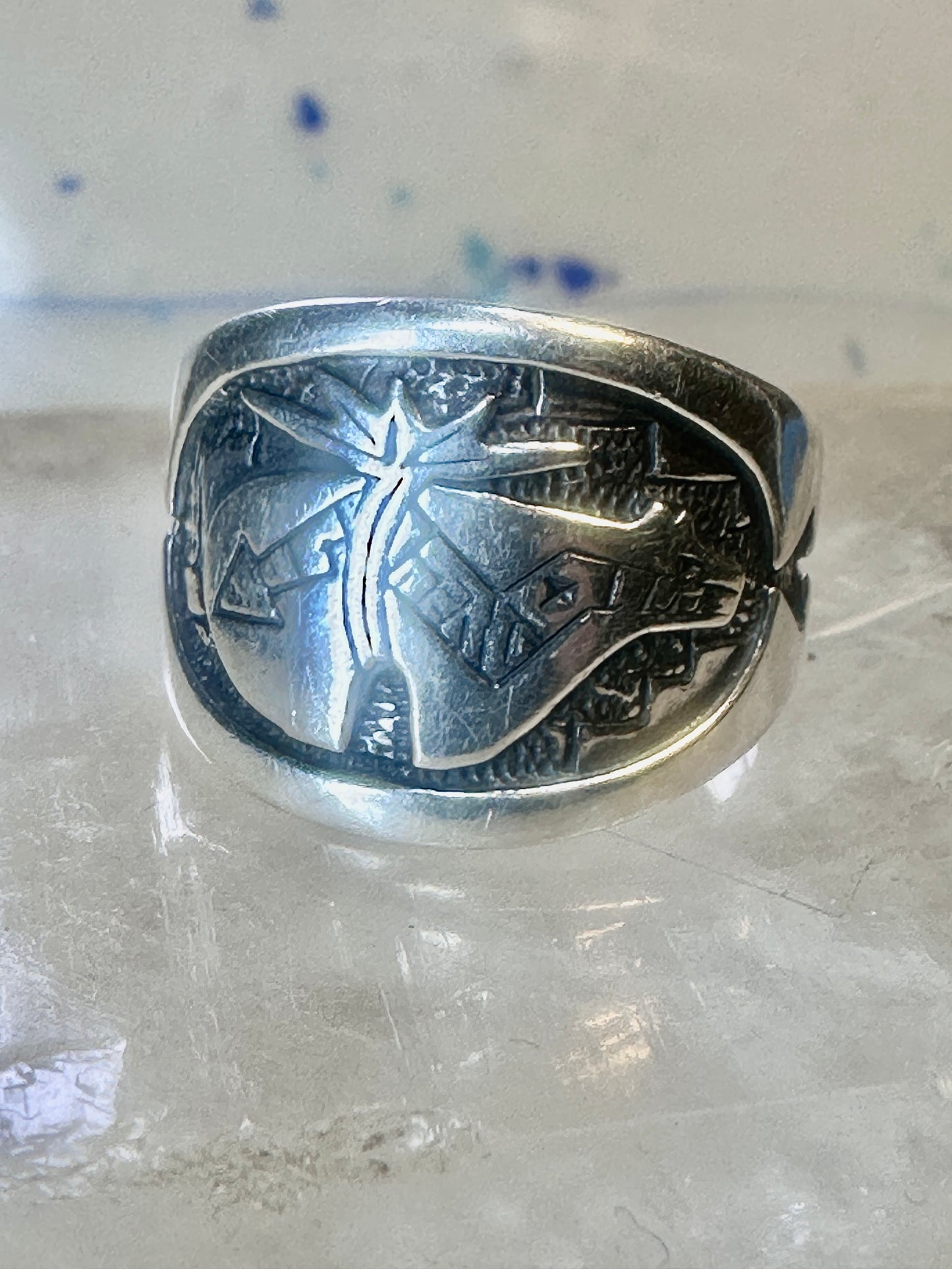 Pollack ring Spirit Bear size 9 sterling silver women men